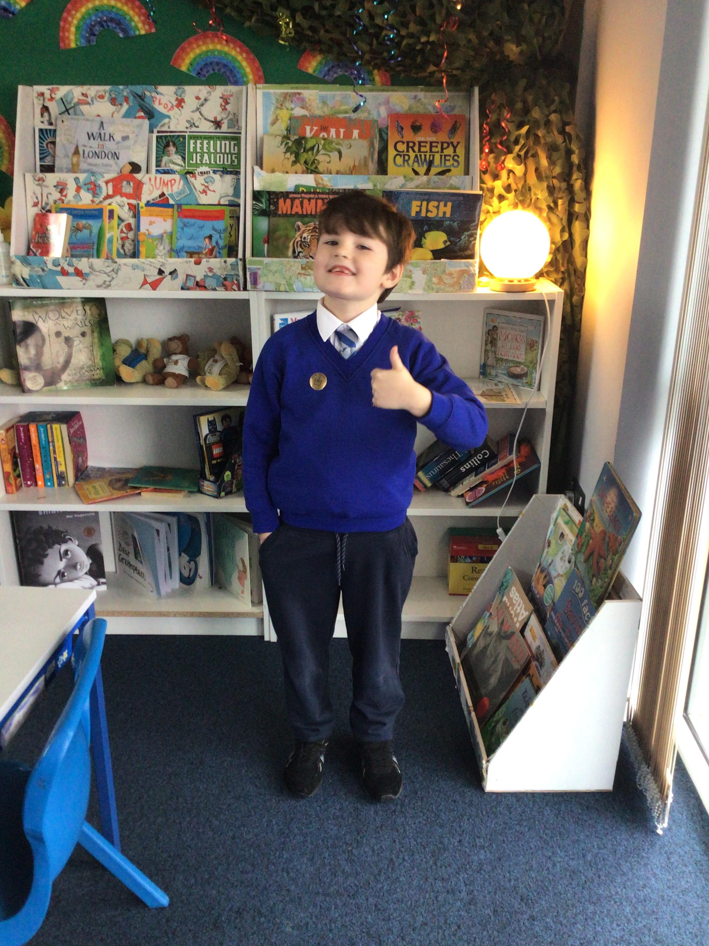 Logan is this week's learner of the week for his amazing efforts in his speech work and in